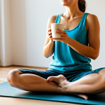 Intentional Morning Ritual**

A serene woman in comfortable, modest clothing sits cross-legged on a yoga mat in a sunlit bedroom. She's holding a warm cup of coffee, eyes closed, in a moment of mindful meditation. Soft, diffused lighting. Background: minimalist bedroom with a calming color palette, a journal and pen on a small side table. "safe for work", "appropriate content", "fully clothed", "professional", perfect anatomy, correct proportions, natural pose, well-formed hands, proper finger count, natural body proportions.

**