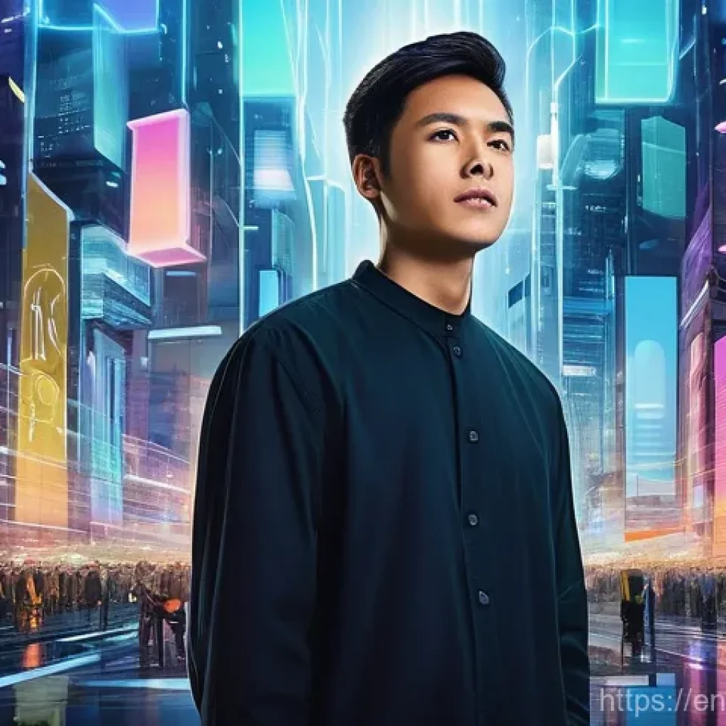 의식적 선택 훈련과 의사결정 능력 향상 - **Prompt:** A young adult, around 25-30 years old, stands in a bustling, abstract cityscape filled w...